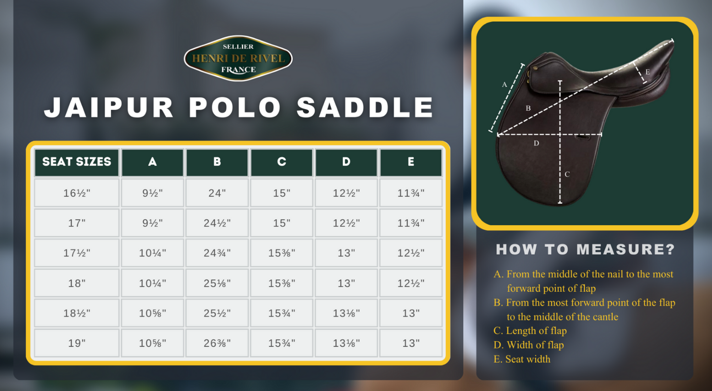 Henri Di Revel Jaipur Polo Saddle