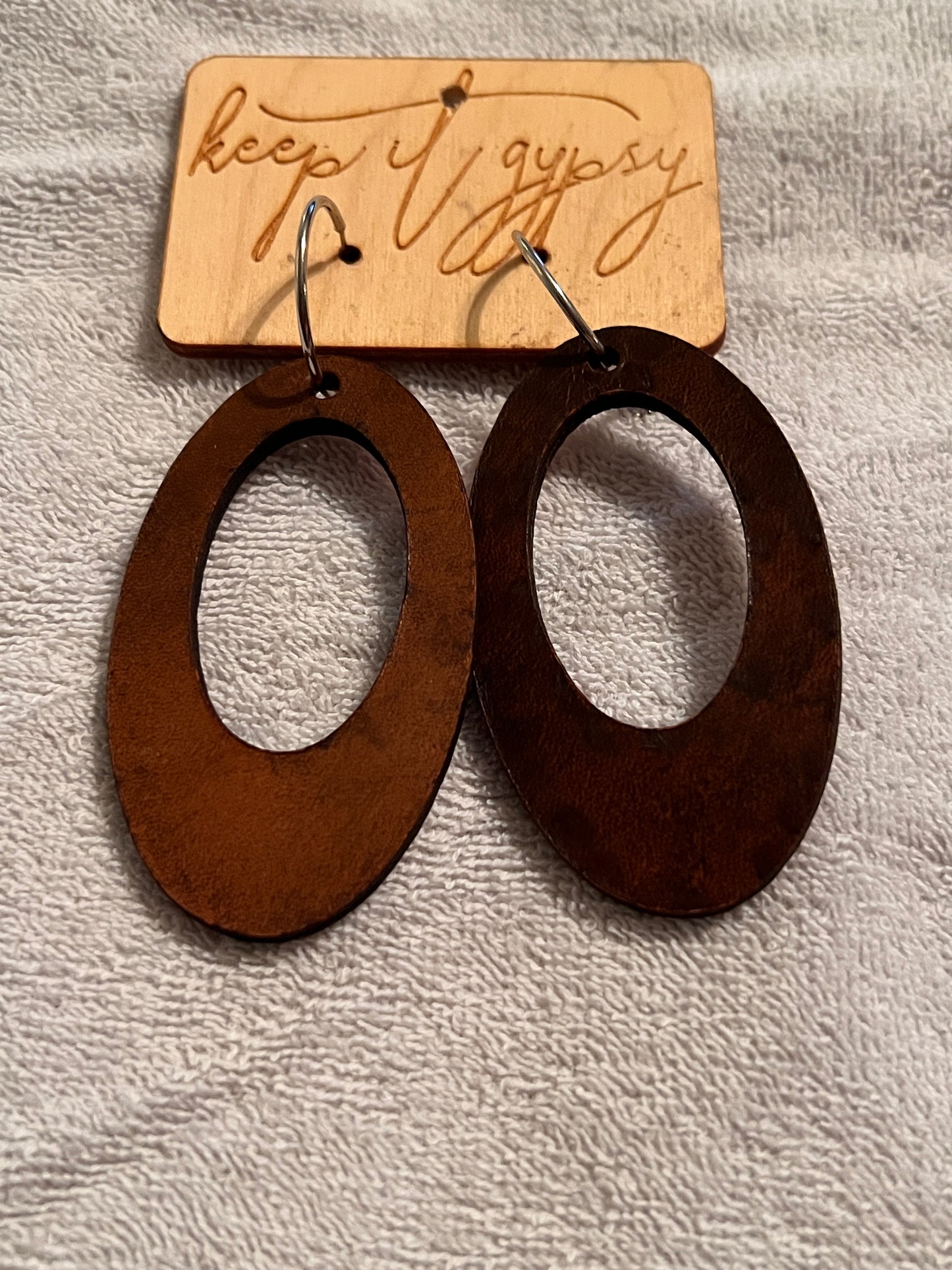 Red and Black Snake Embossed Leather Earrings