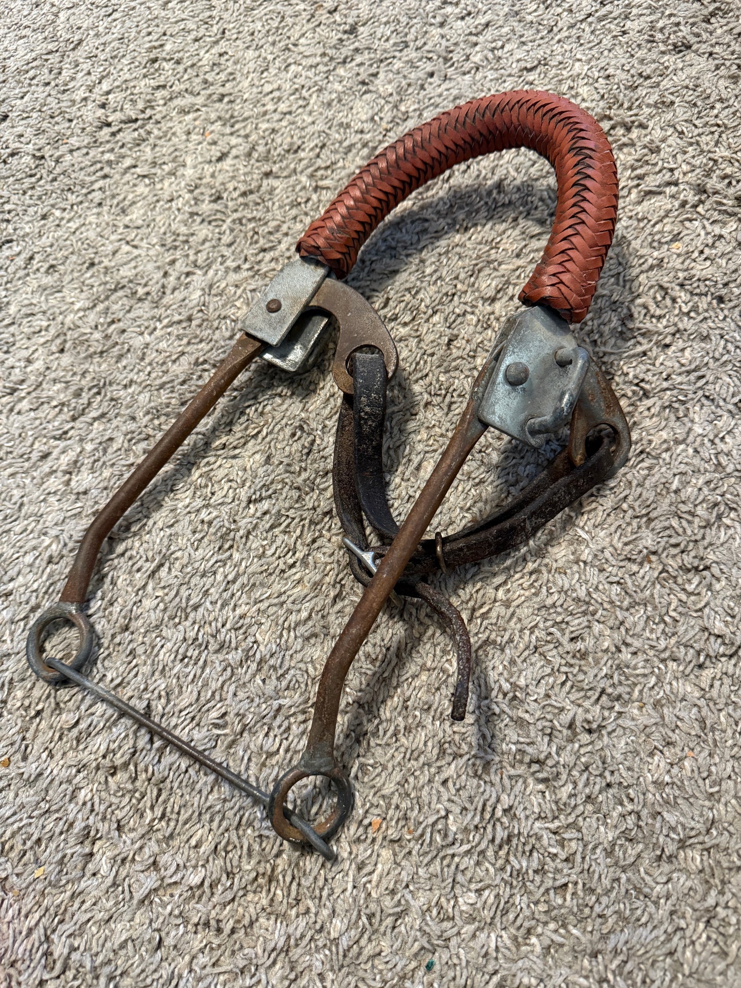 Braided nose mechanical hackamore, good used condition