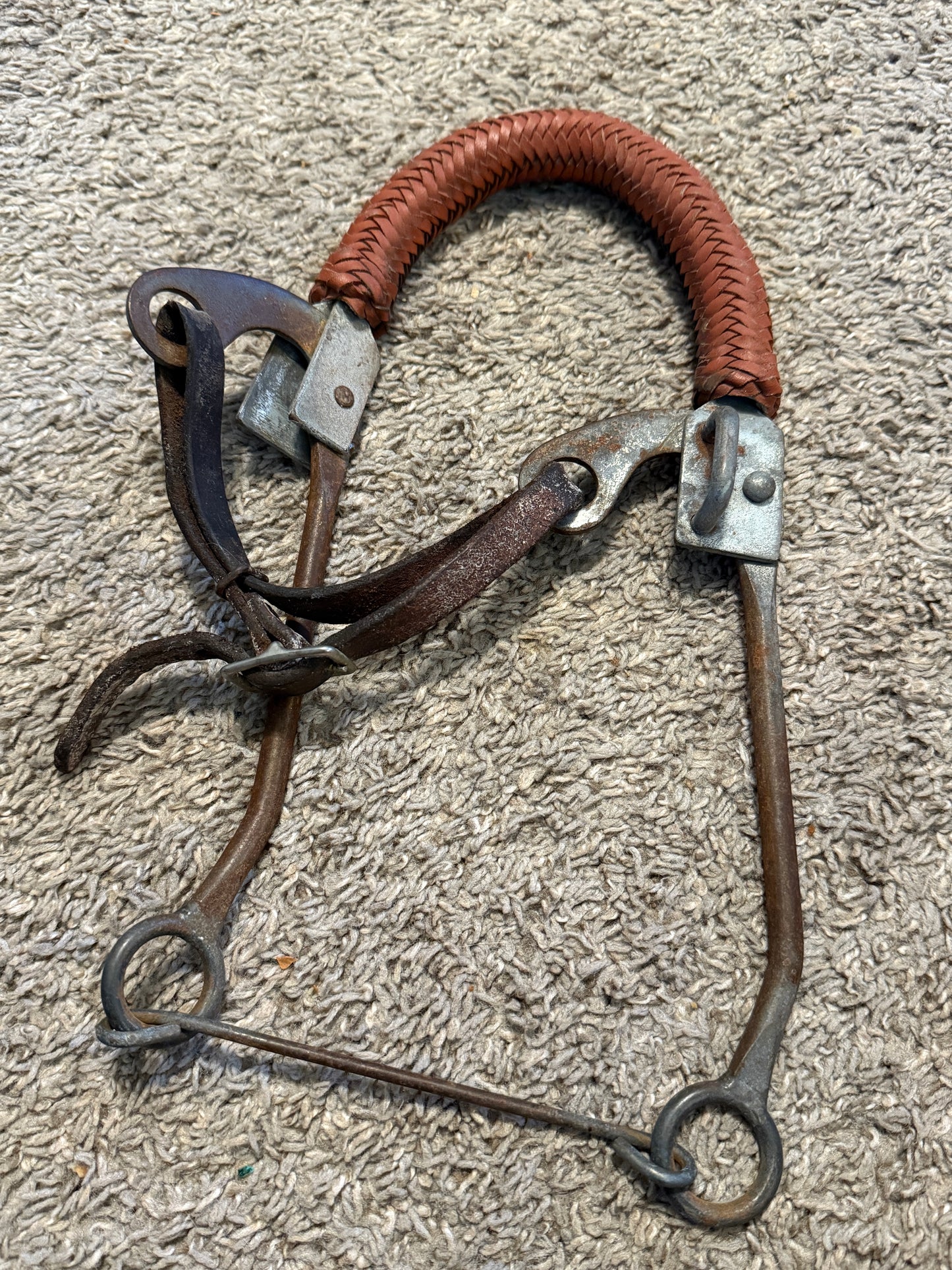 Braided nose mechanical hackamore, good used condition