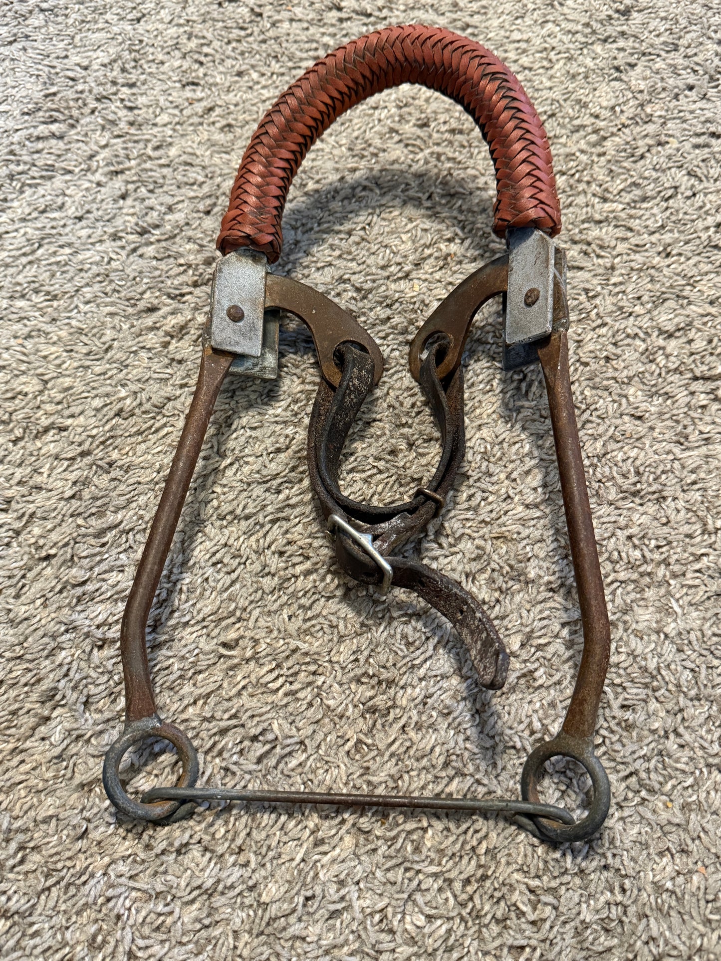 Braided nose mechanical hackamore, good used condition