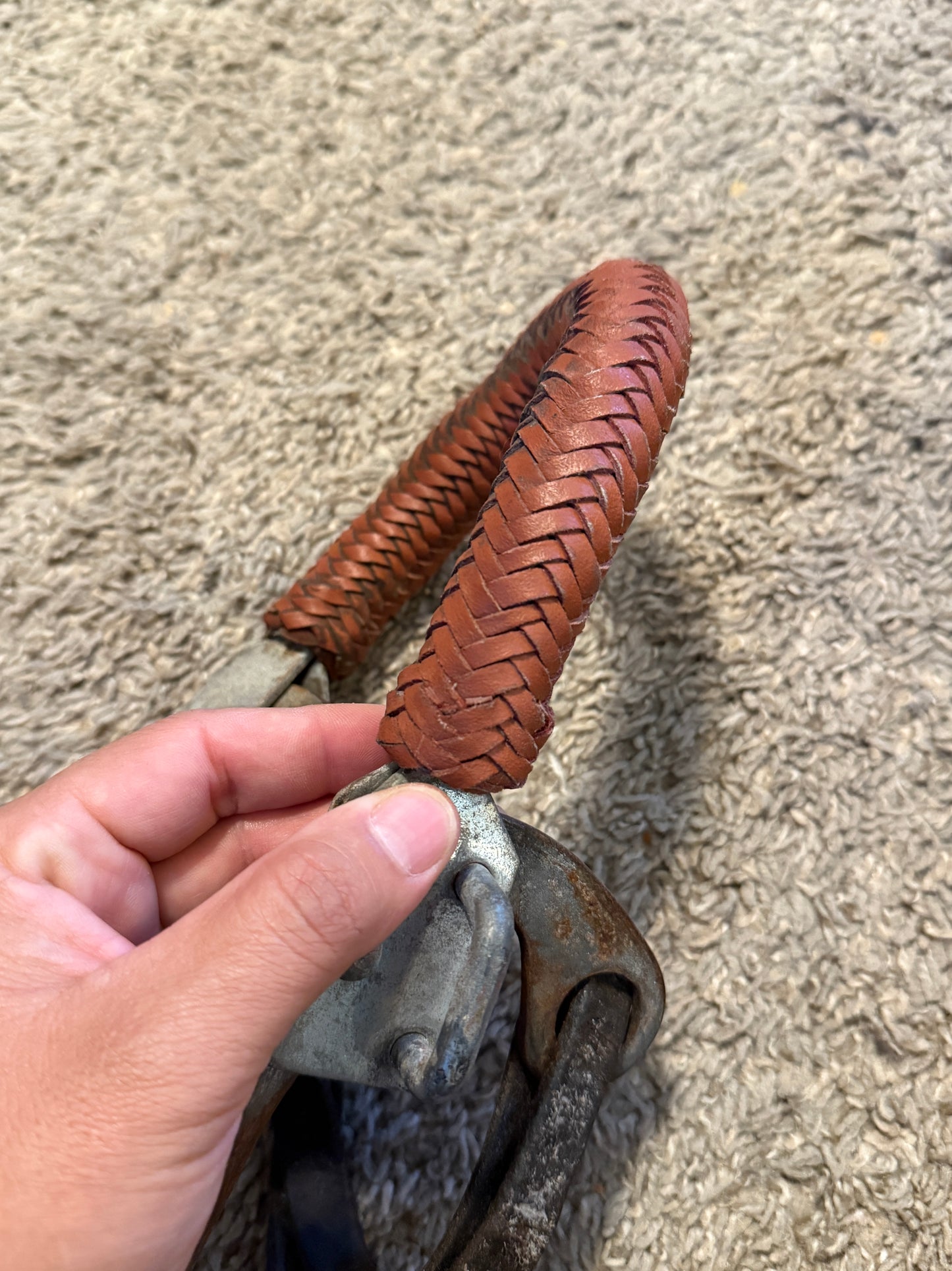 Braided nose mechanical hackamore, good used condition