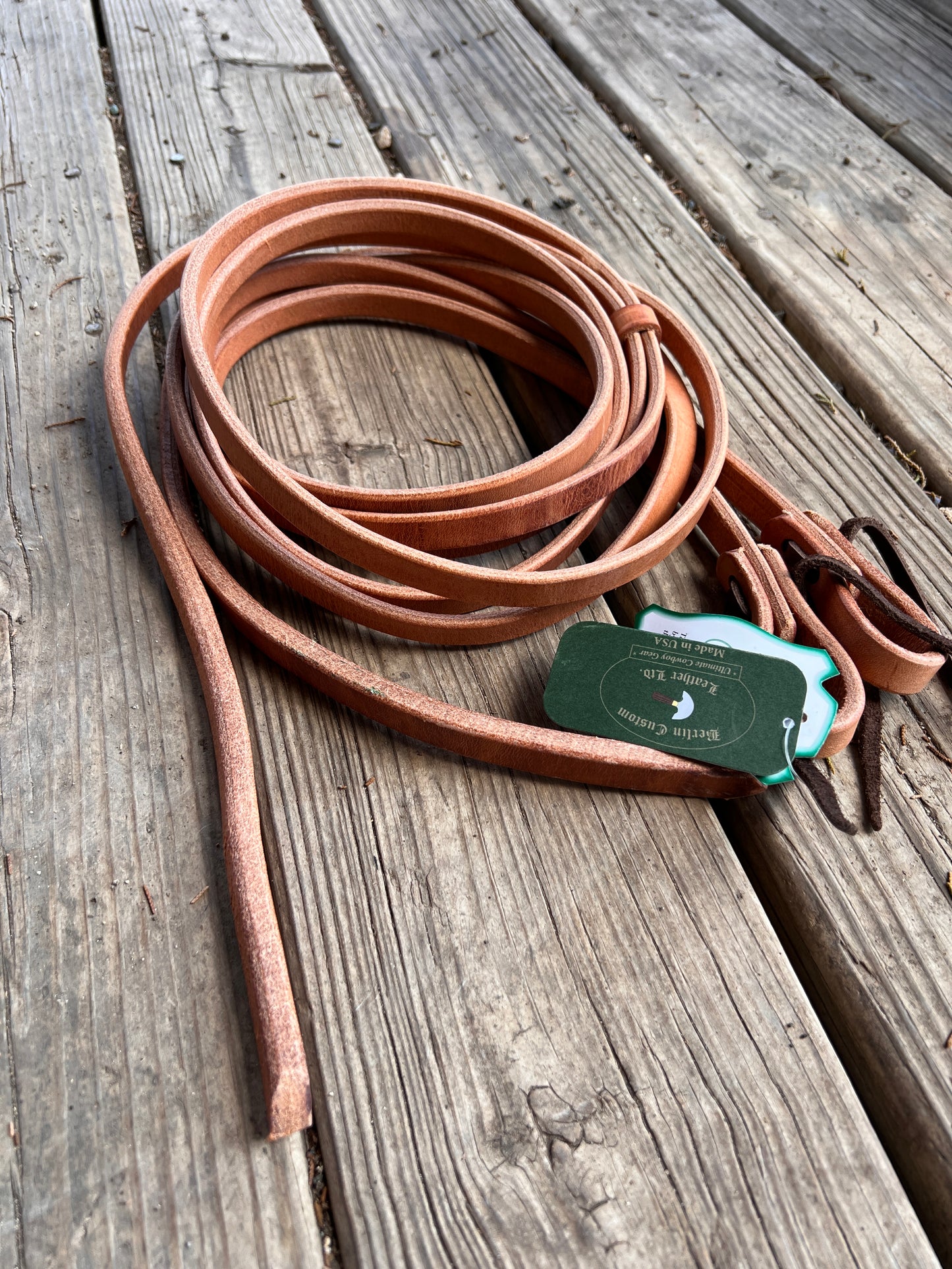 Hand Rubbed Split Reins, 5/8" x 8'