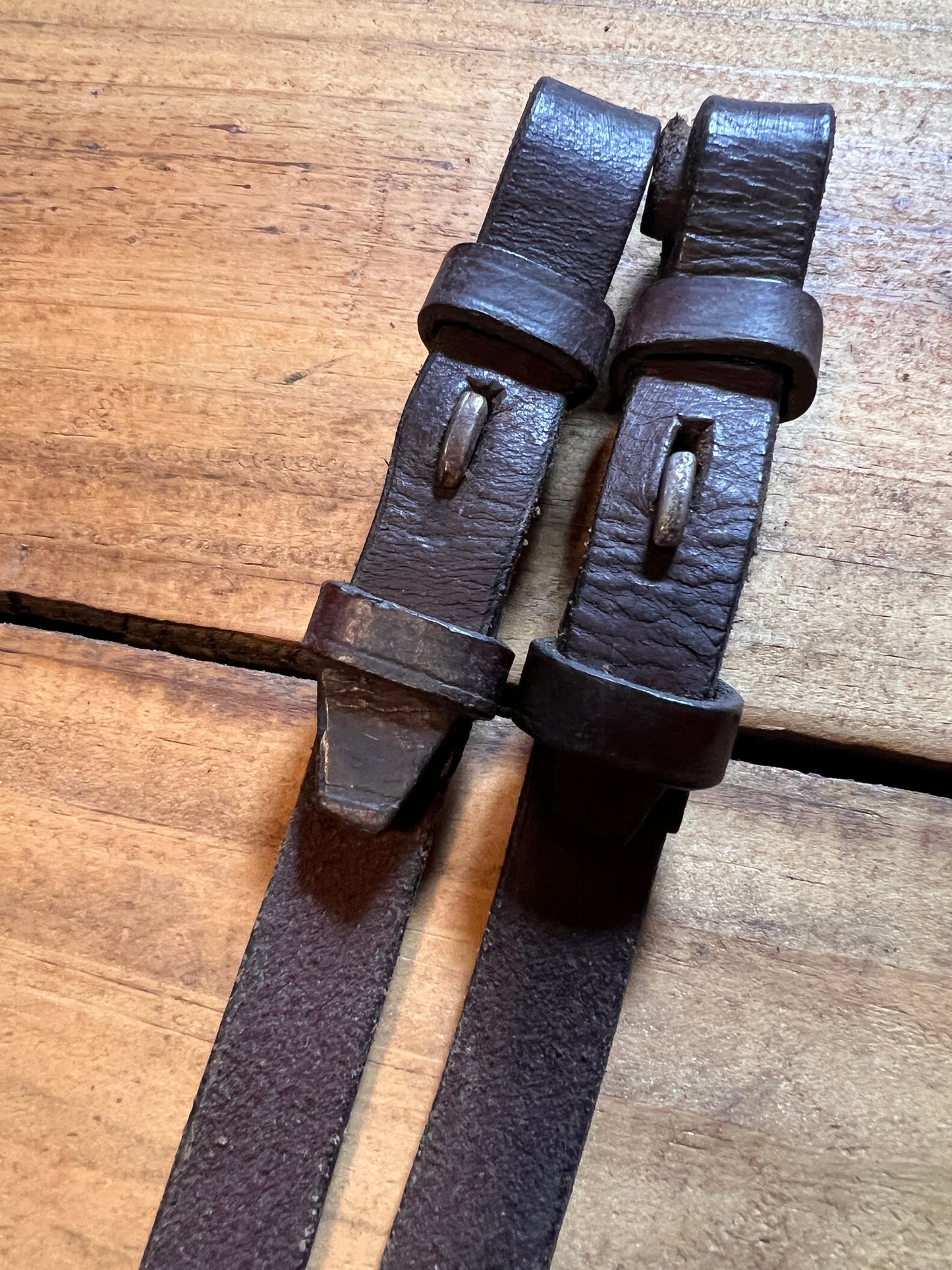 Used Laced English Reins, 57” (114” total length), EUC