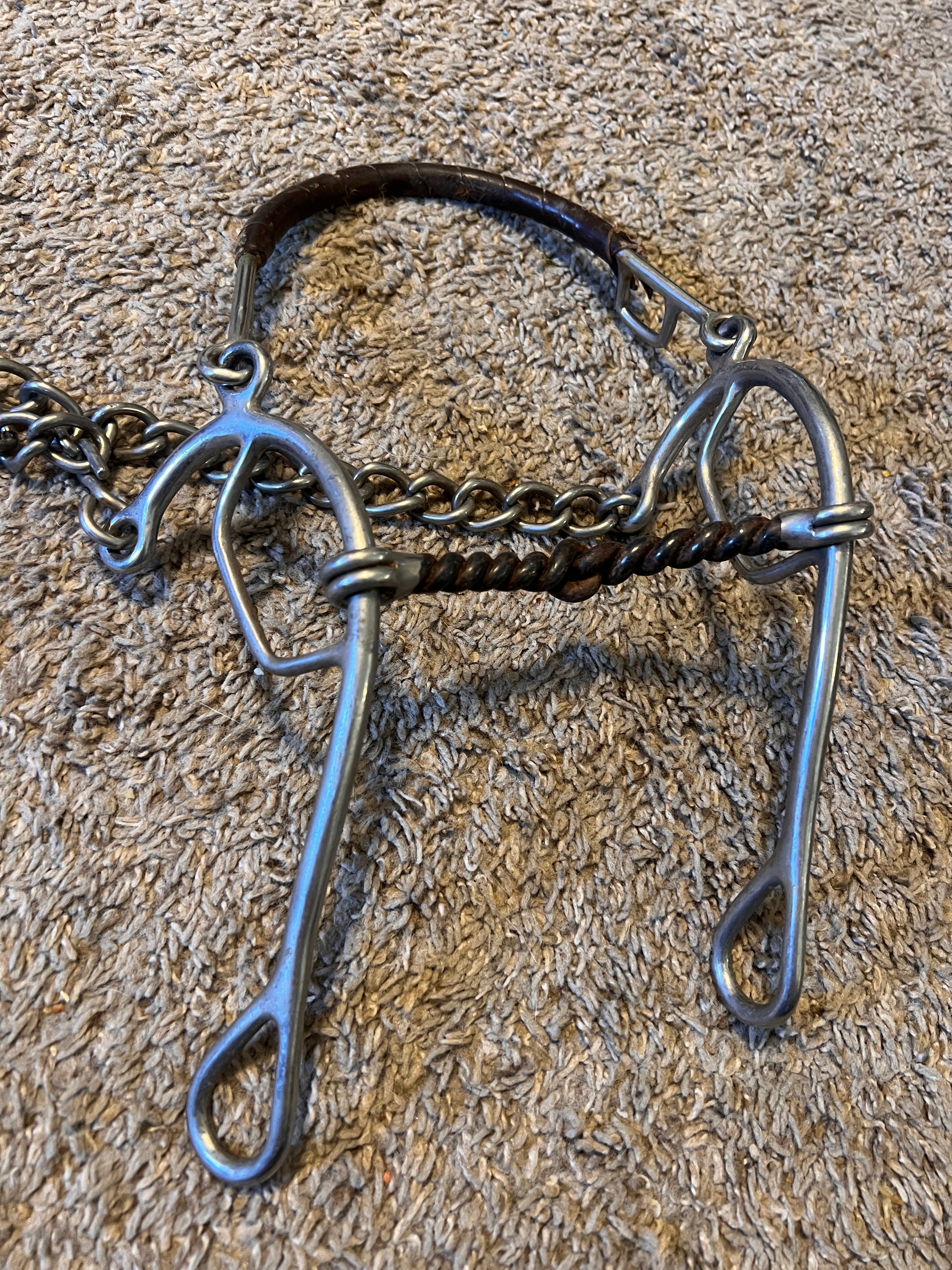 Weaver Combination Hackamore w/ Sweet Iron Twisted Wire