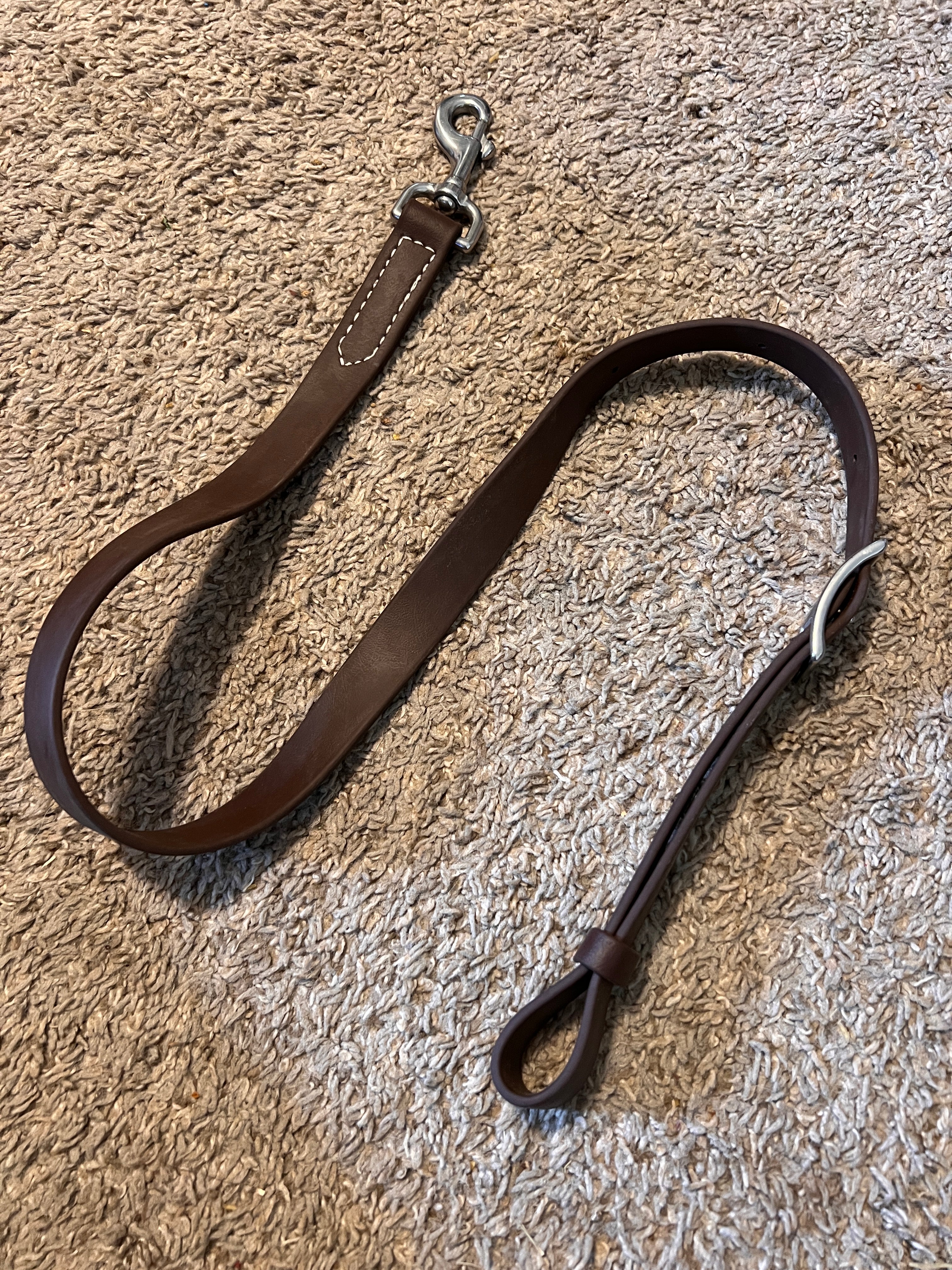 Used Biothane Tiedown Strap / Headcheck, Brown