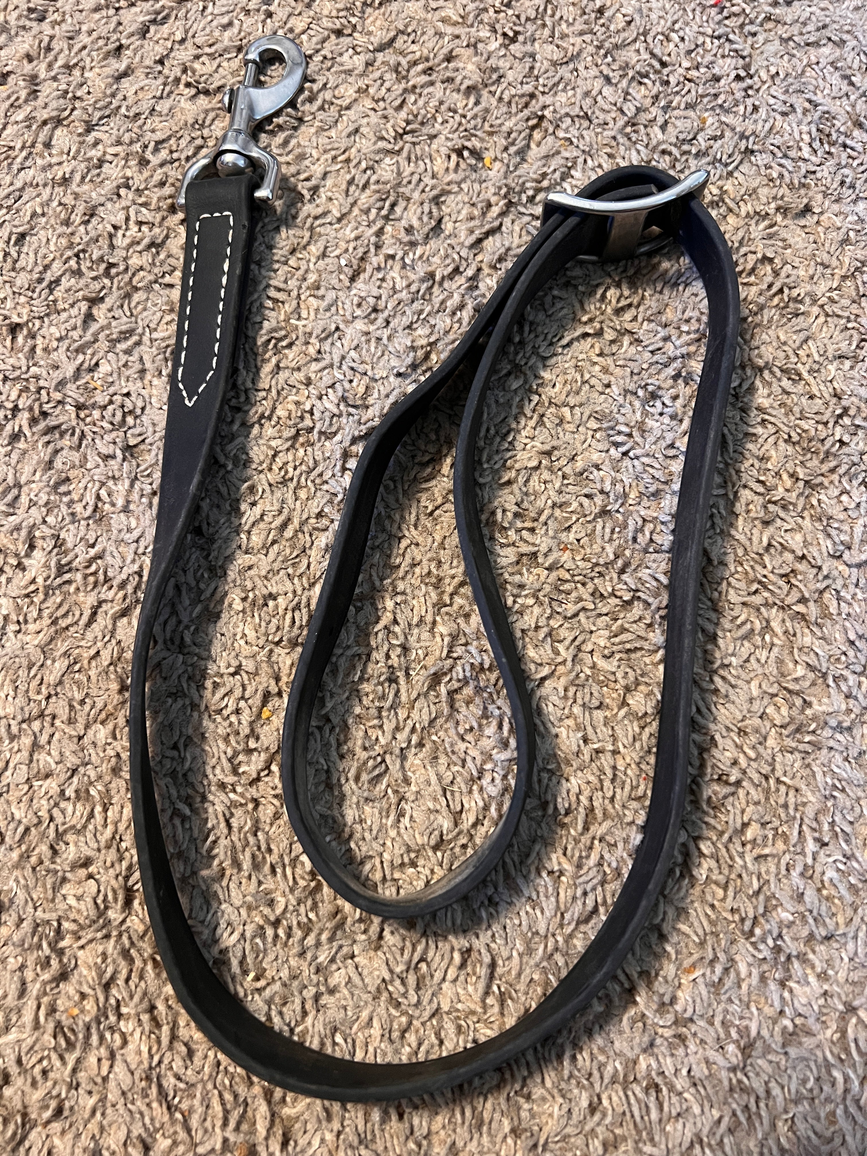 Used Biothane Tiedown Strap / Headcheck, Black