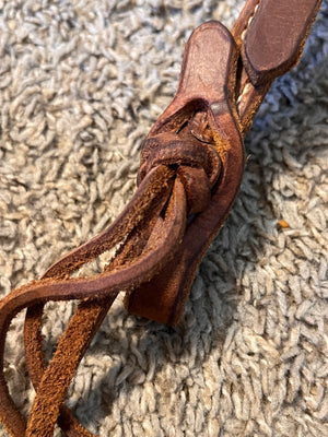 BNWOT Single-Ear Western Headstall, Hermann Oak, Rattlesnake Ends