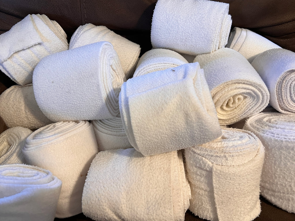 Used White Polo Wraps, sets of 4