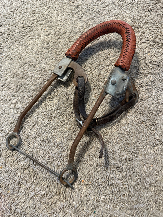Braided nose mechanical hackamore, good used condition